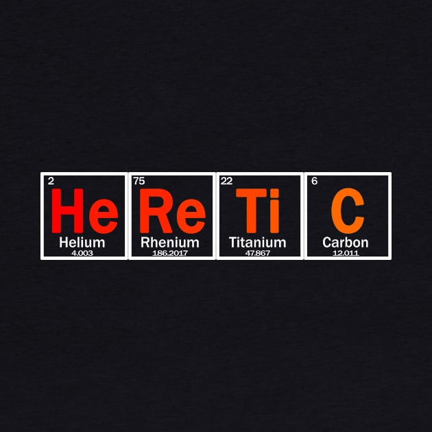 HERETIC word with scientific chemistry elements by Context